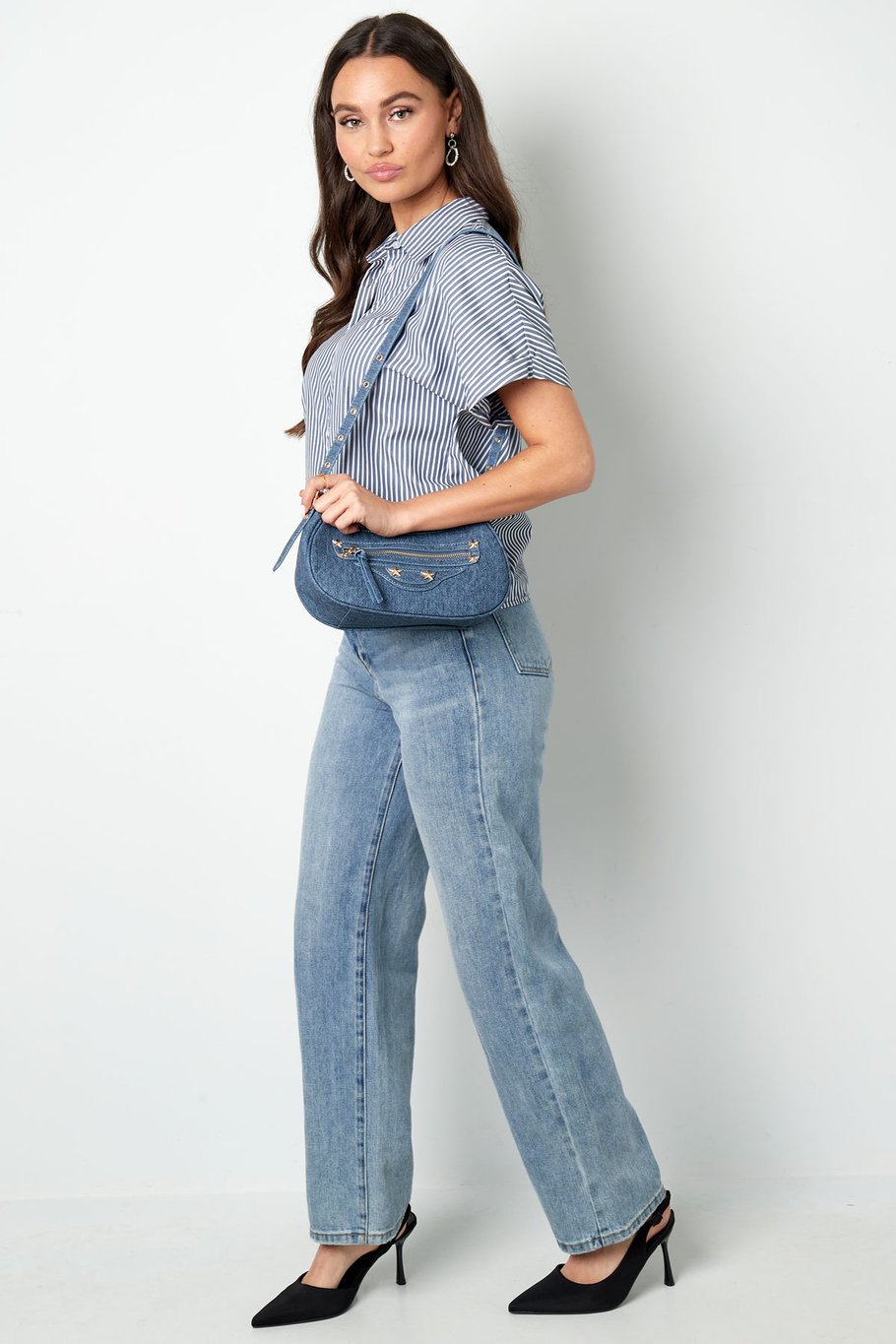 Bolso city efecto denim - azul Imagen4